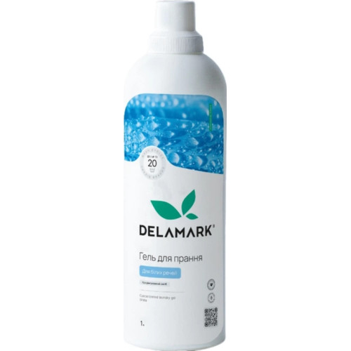 Рідкий концентрований безфосфатний засіб для прання DeLaMark White, 1 л
